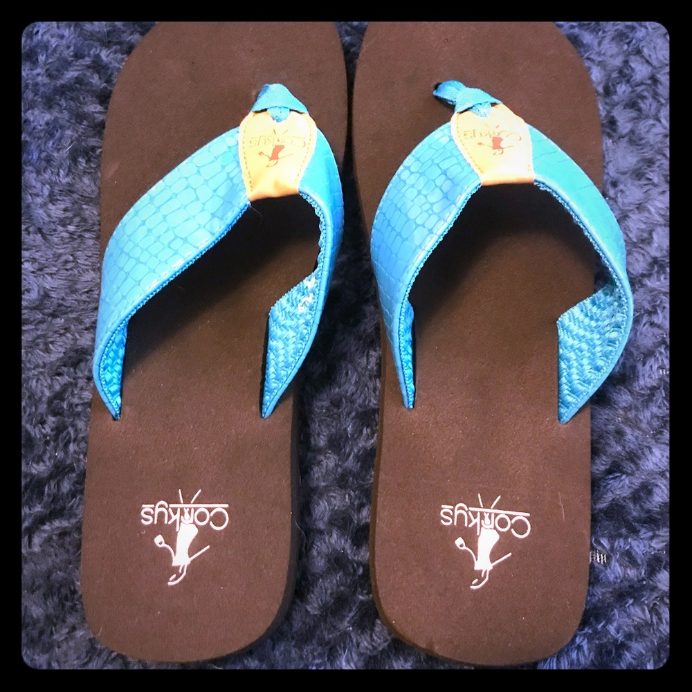 Corky sandals blue NWT
